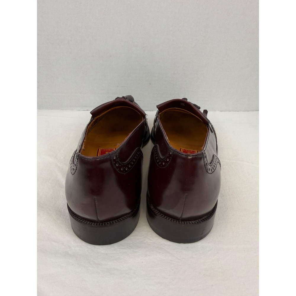 Cole Haan City Mens Burgundy Leather Wingtip Kiltie‎ Tassel Loafers 12 D - Picture 8 of 12